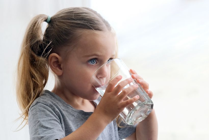 Child drinking water
