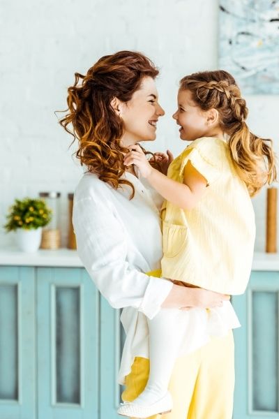 mom connecting to her child