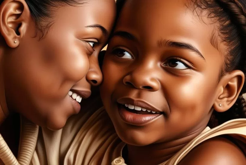 A parent offering a reassuring hug to their child, exemplifying the importance of social support in fostering self-belief.