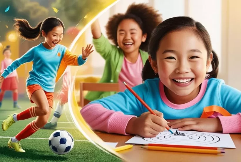 A child smiling with pride after completing a task, showcasing the power of recognizing personal accomplishments.